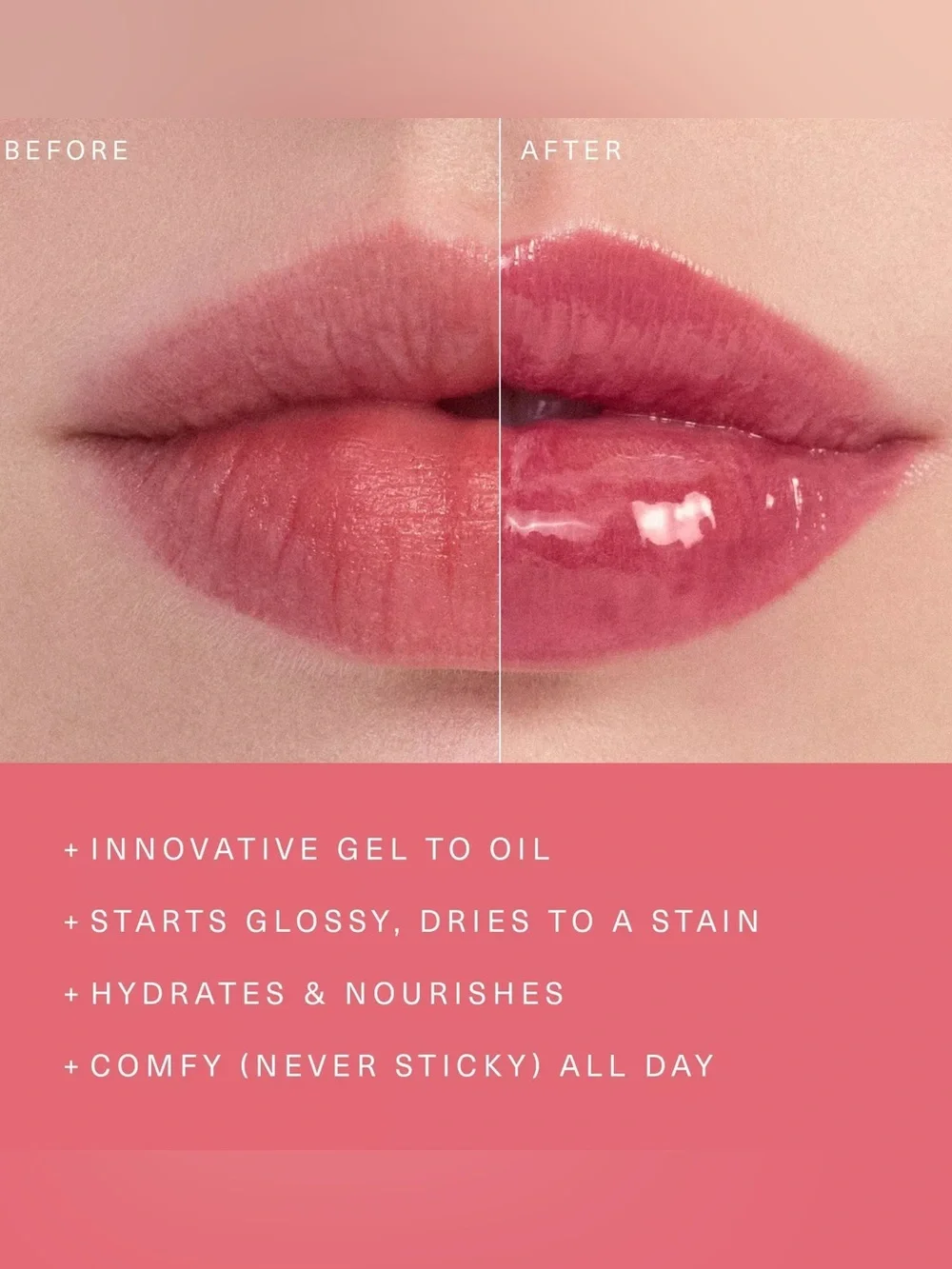 Rare Beauty Soft Pinch Tinted Lip Oil - Happy ( cool pink). NIB ✨